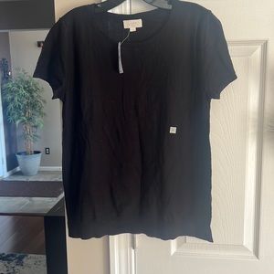 Never worn black short sleeve blouse top
